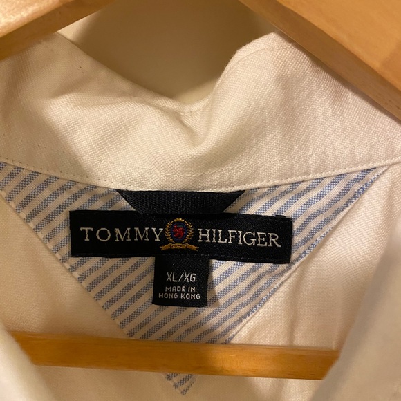 EUC Men’s Tommy Hilfiger Short Sleeve Dress Shirt - Size XL - Picture 3 of 4